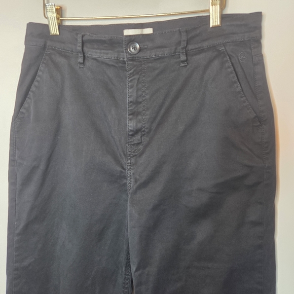 KOTN Egyptian Cotton Crop Wide Leg Trouser Black, Sz 12 - Picture 2 of 9